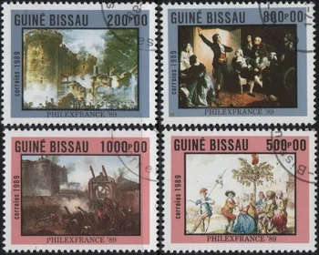 4tk/Set Guinea-Bissau Post Margid 1989 Maailma Kuulus Maal Sõda, mida Kasutatakse Postitada Märgitud postmarkide Kogumine