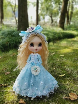 Blythe kleit 1/6 sinine sügisel seelikud 30 cm bjd mänguasi riie (Sobib Pullip,Ob24, Licca)
