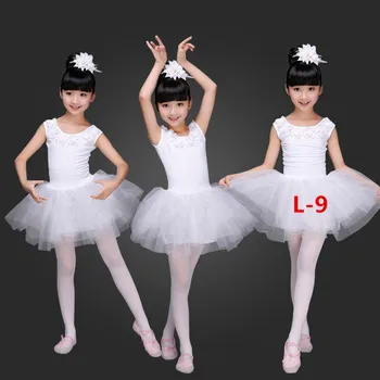 Tüdrukud Vähe Luikede Tants Tutu Seelik Kostüüm Tantsu Riided Lastele, Valge Ballerina Kleit Lapsed